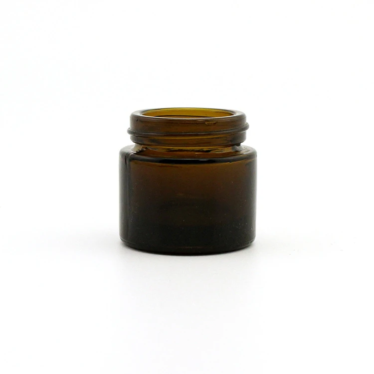 Amber Round Glass Jars